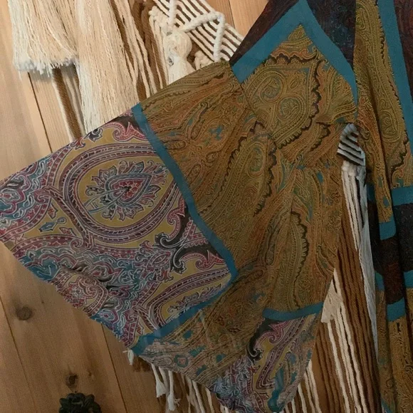 Kaktus Boho Mixed Print Kimono Size Large - Picture 2 of 8